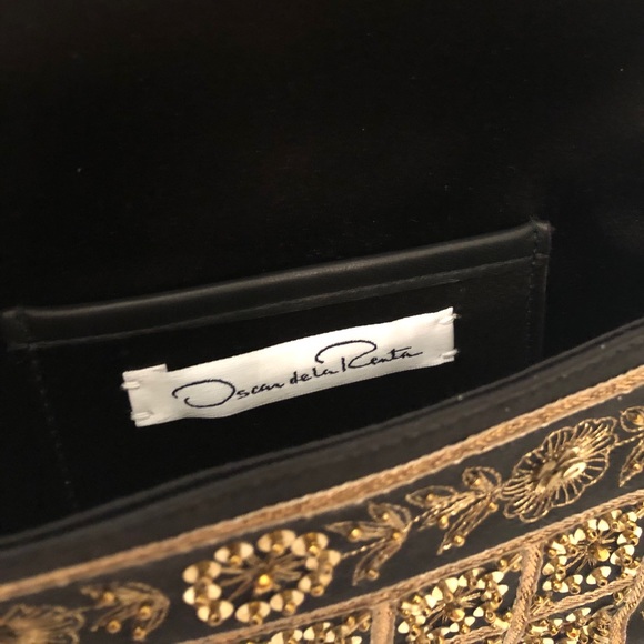 NWOT Oscar De La Renta Black Clutch - Picture 5 of 5